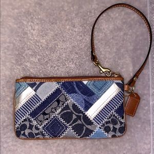 Coach Denim Wristlet
